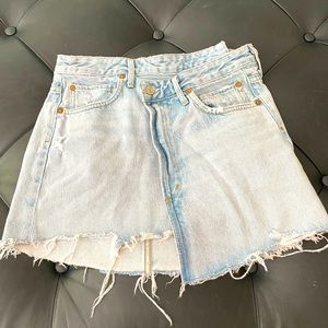 Agolde cross cross denim skirt size 27